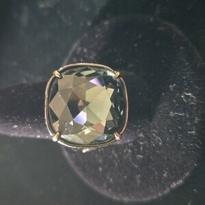 Premier Designs Black and Gold Cushion Cut Ring